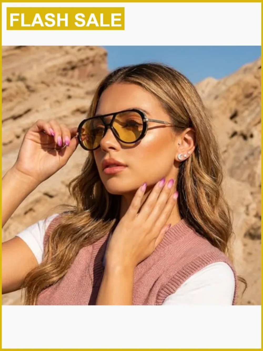 2/3 Pack Oversized Retro Aviator Sunglasses for Men Women UV400 Protection